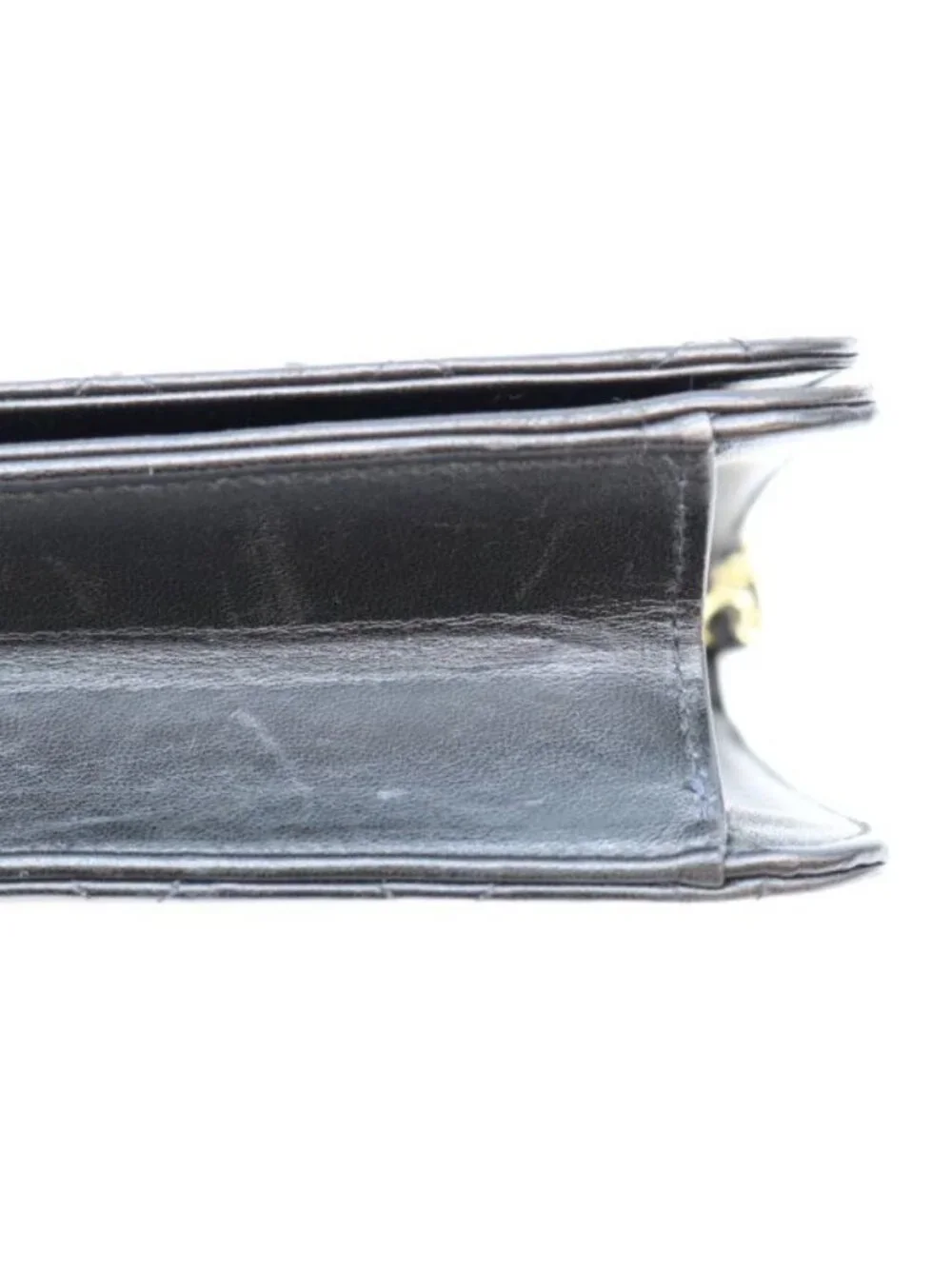 Chanel Black Lamb Full Flap Push Lock Quilted 23